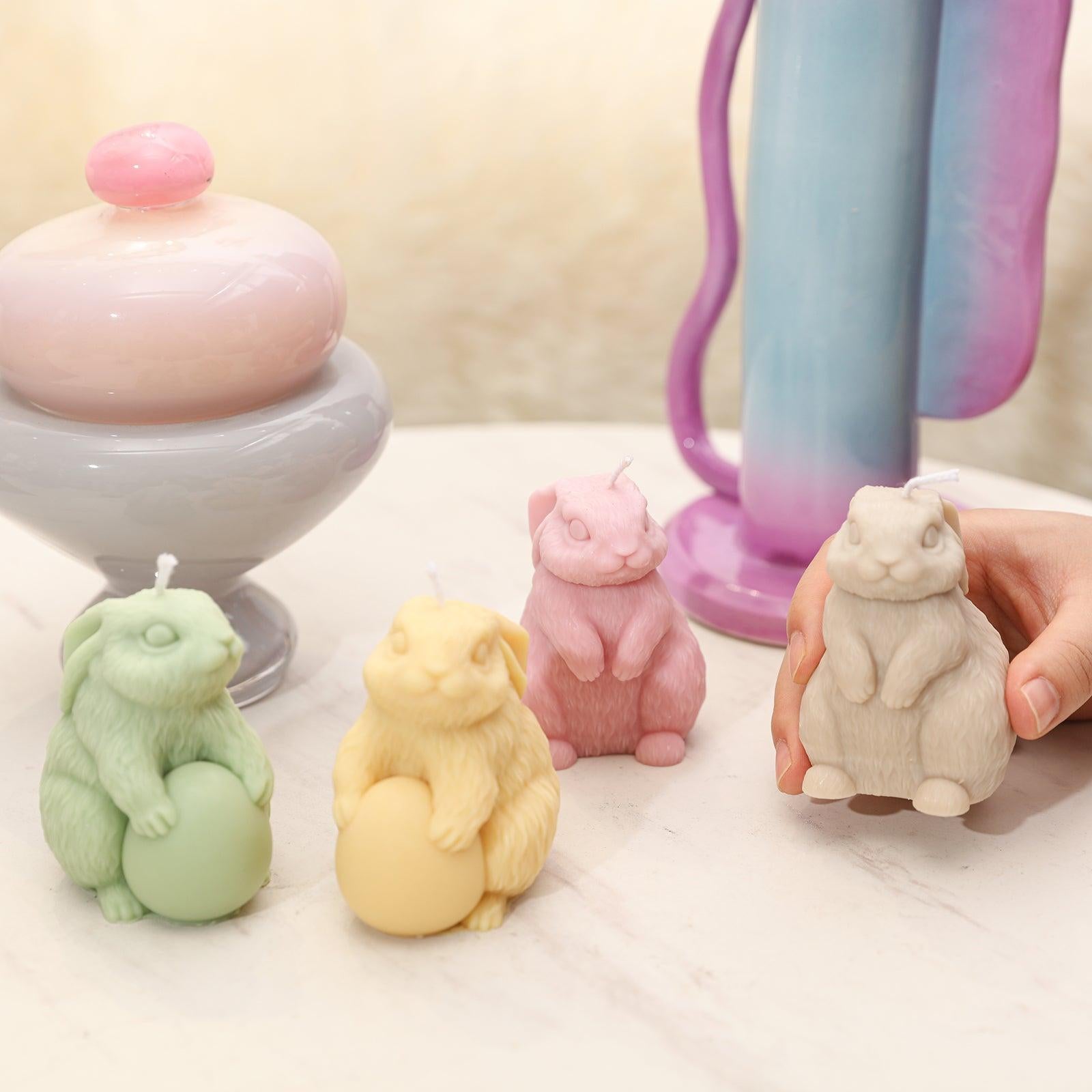 Molde de Silicone para Vela Coelhinho Feliz de Páscoa