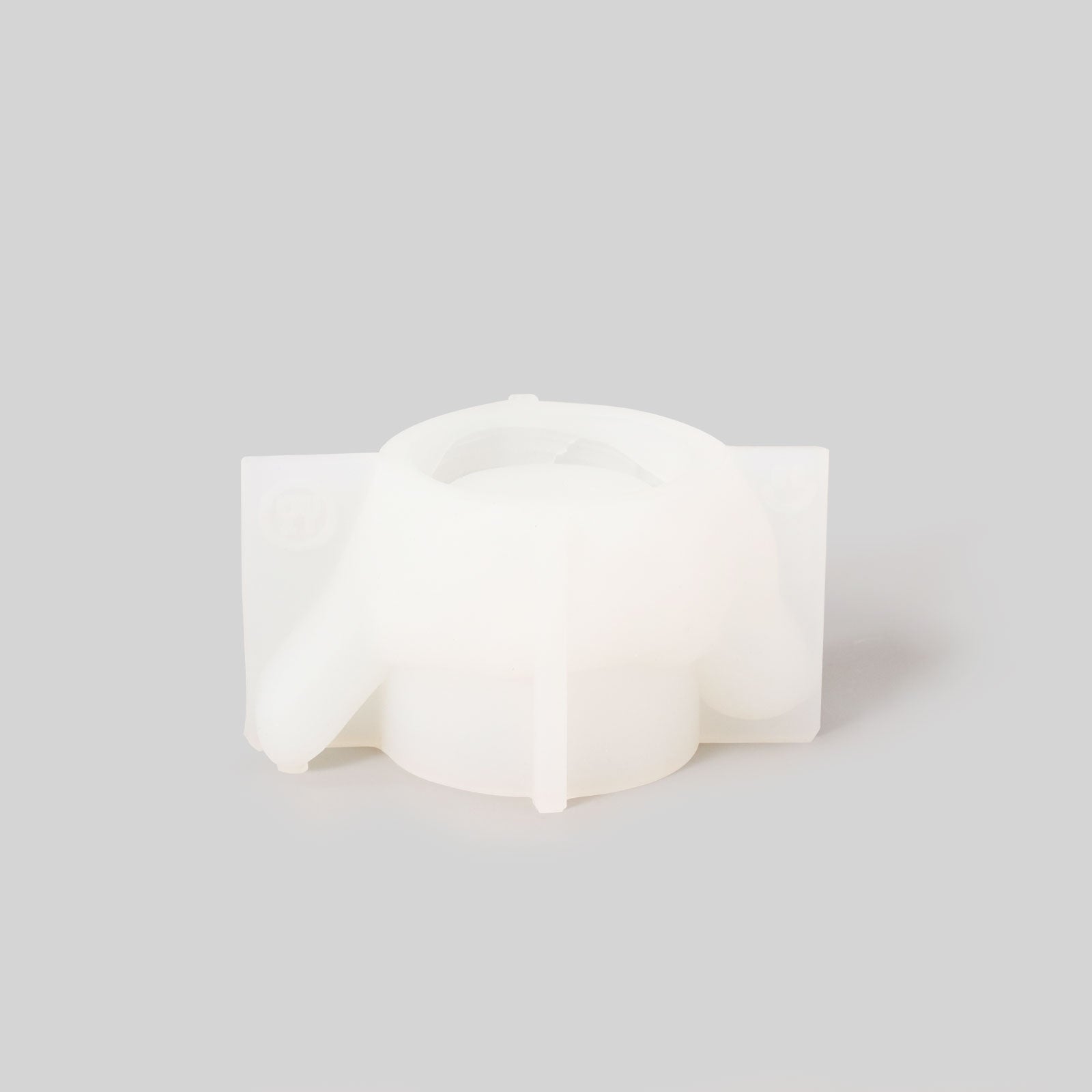 Silicone mold used for crafting the tealight candle holder.