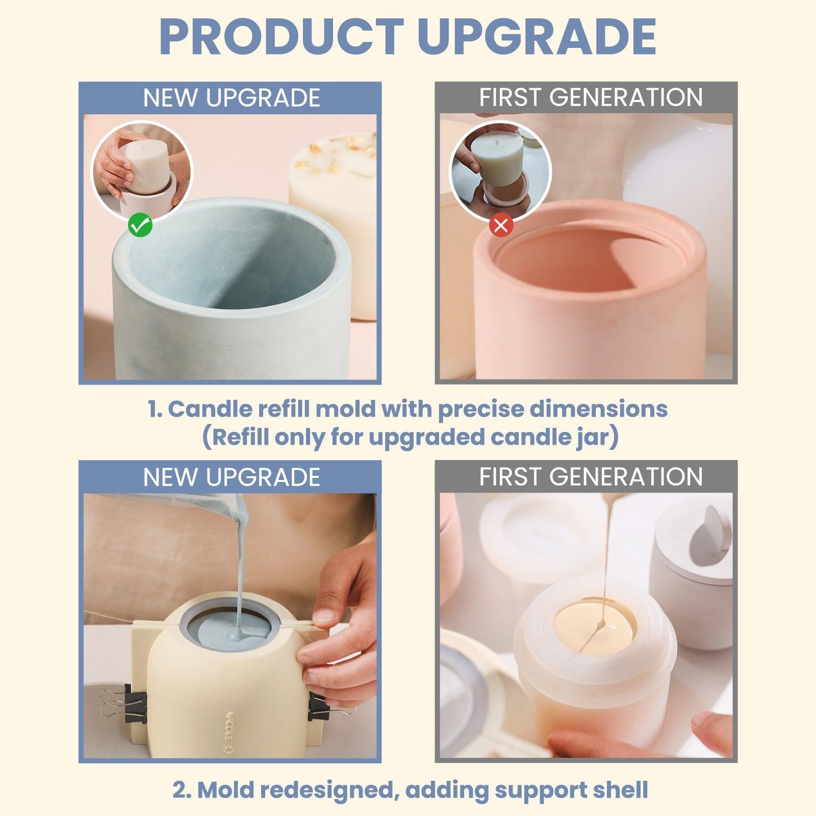 Demonstration of the use of upgraded candle jars.