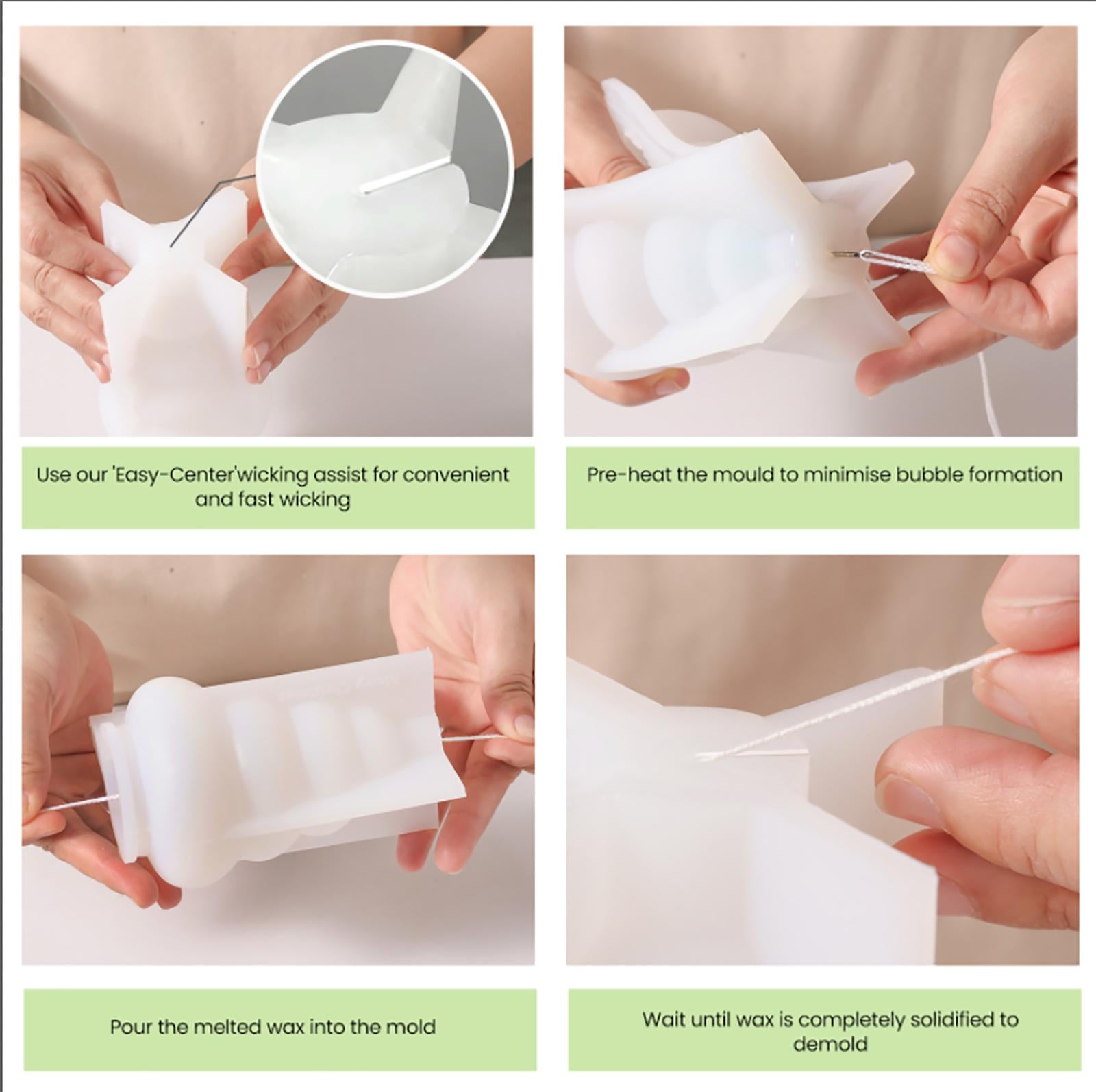 How to use the positioning holes of the silicone mold for toadstool mushrooms, designed by Boowan Nicole.