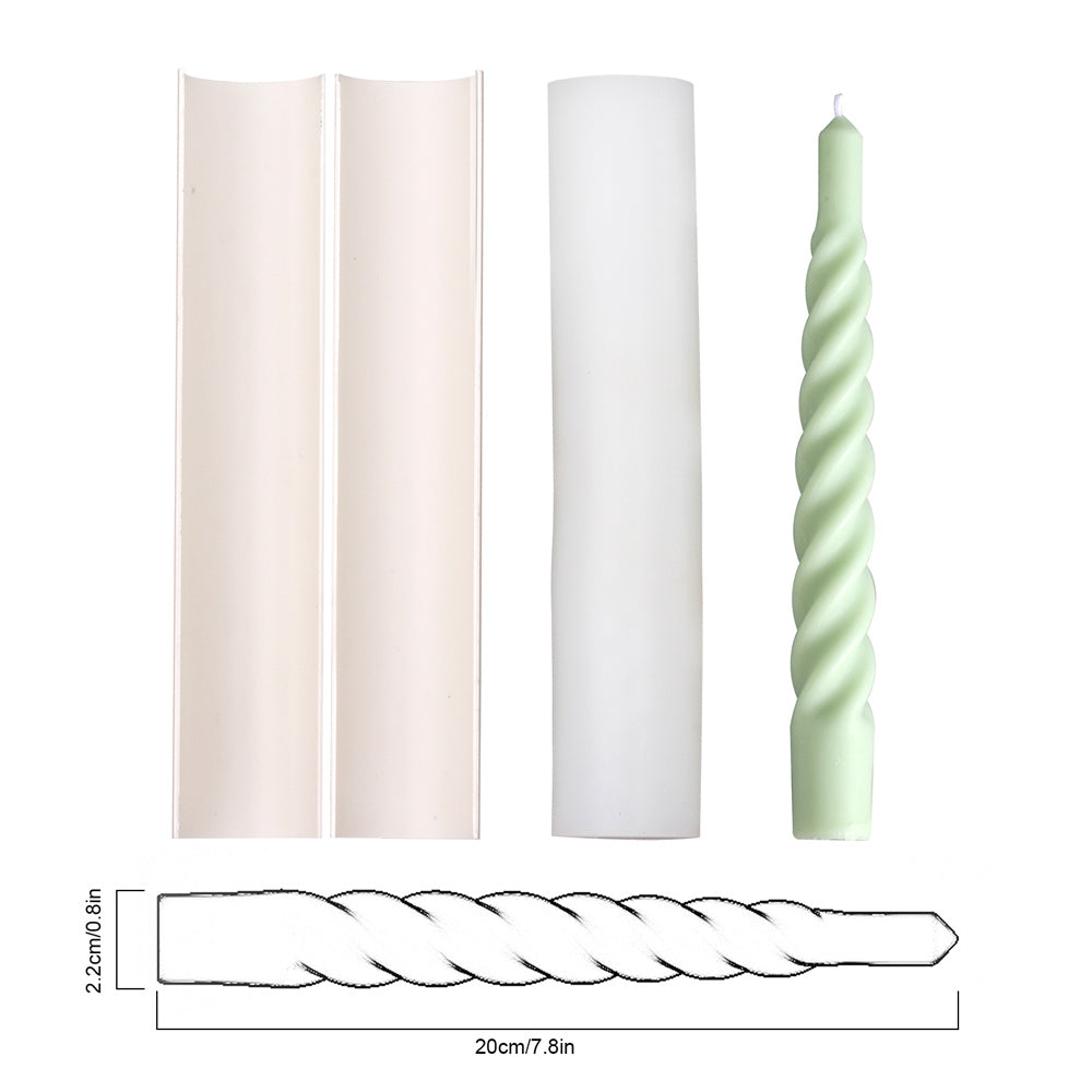 Boowannicole's taper candle, shaped with precision using a silicone mold and external support shell, measures 7.8 inches in length and 0.8 inches in diameter.
