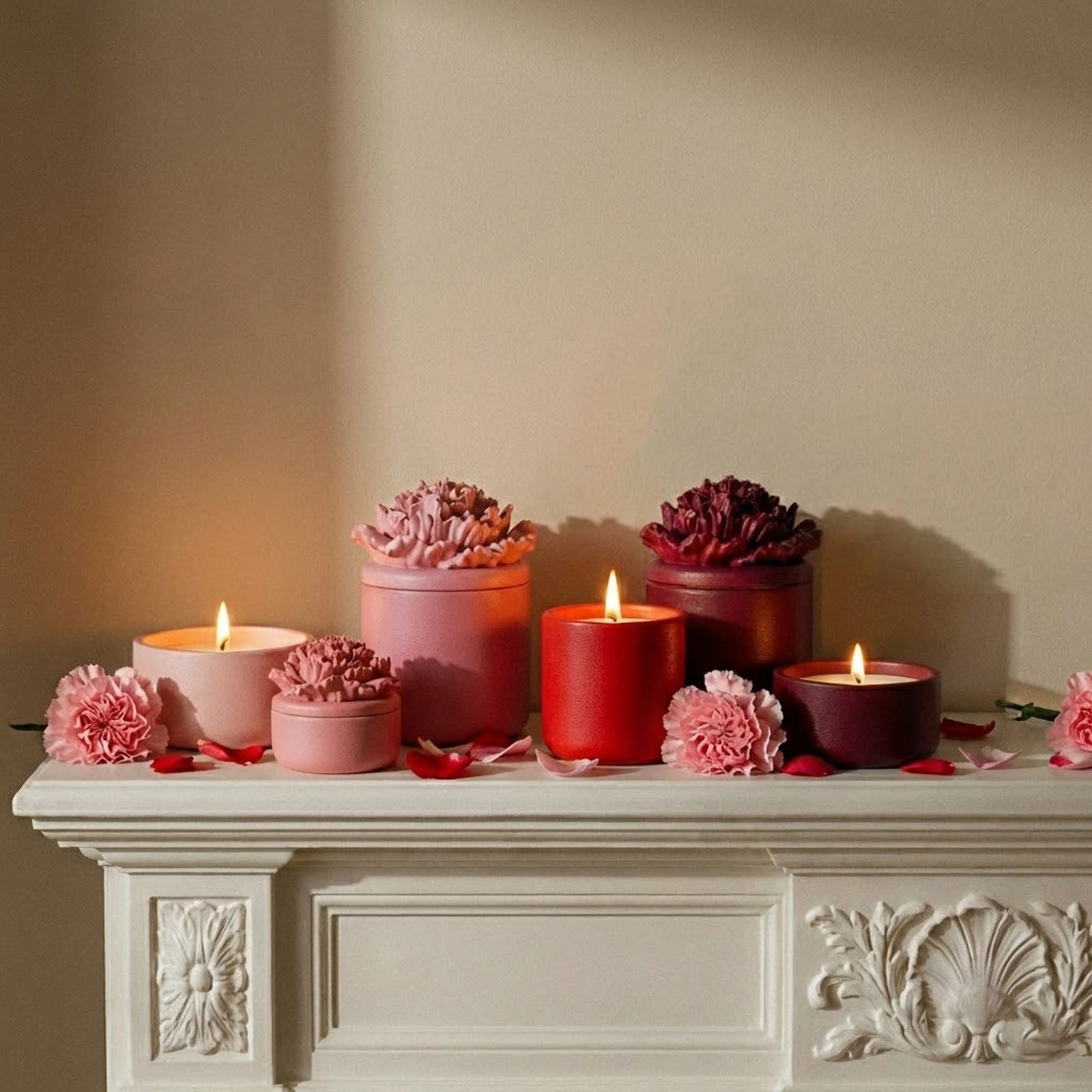 A Little Love Carnation Candle Jar & Candle Refill Silicone Mold Collection