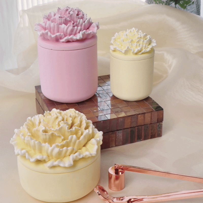 A Little Love Carnation Candle Jar & Candle Refill Silicone Mold Collection