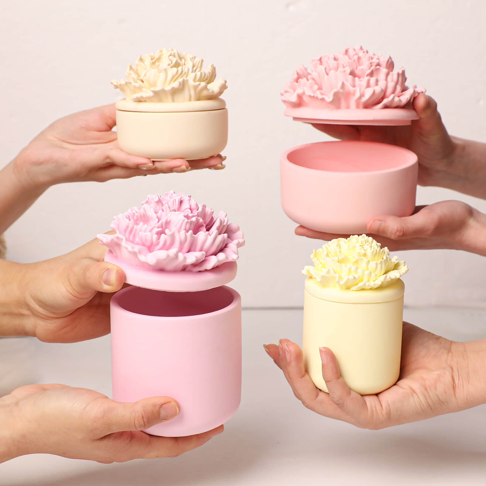 A Little Love Carnation Candle Jar & Candle Refill Silicone Mold Collection