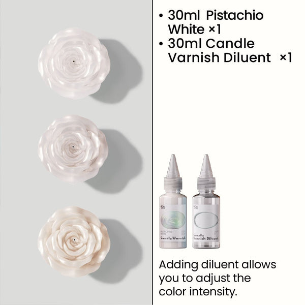 ろうそく用ニス - ピスタチオ白