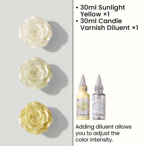 ろうそく用ニス - 陽光の黄色