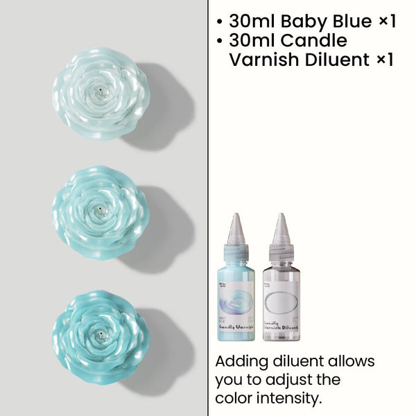 Candle Varnish - Baby Blue