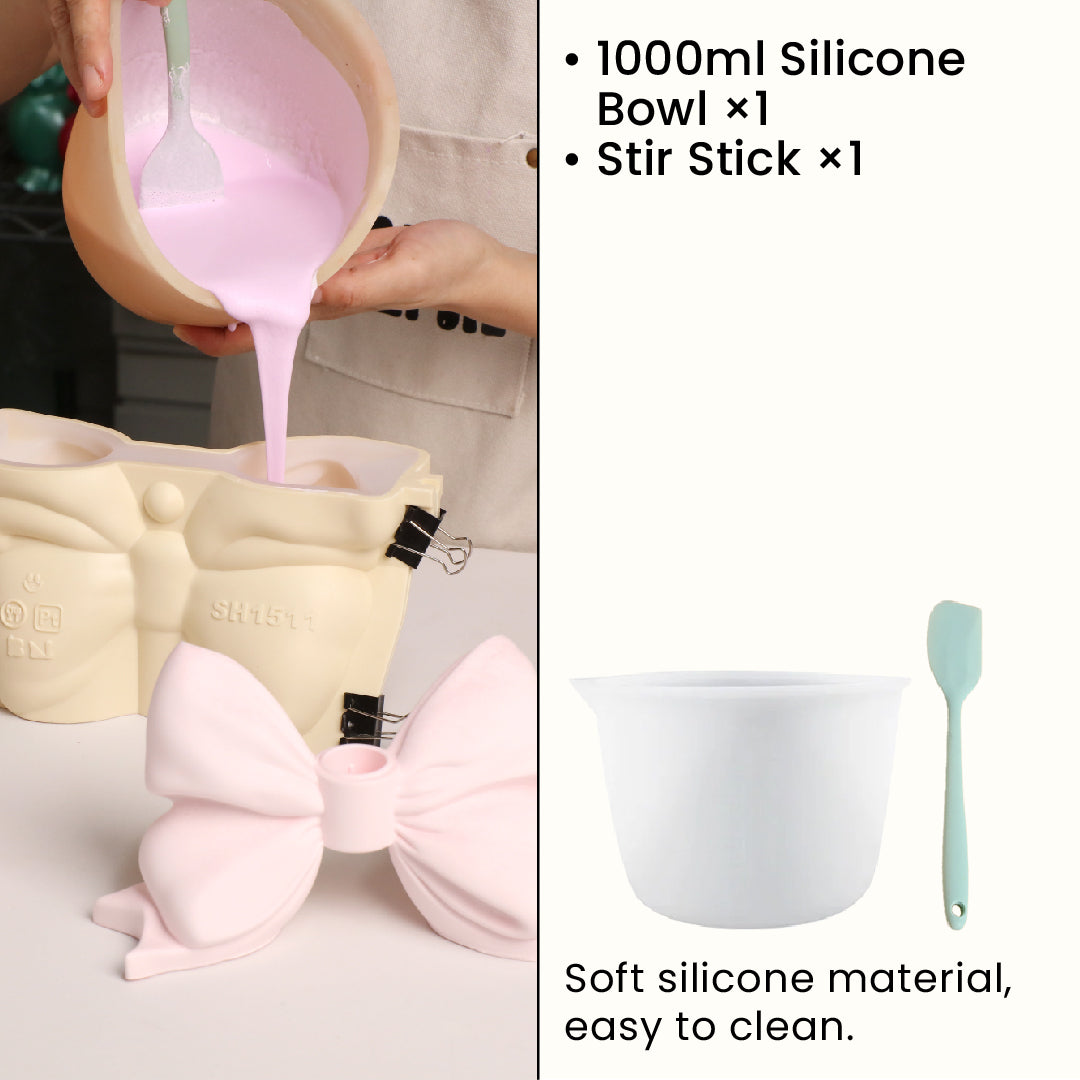 Velvet Bow Candle Holder Silicone Mold