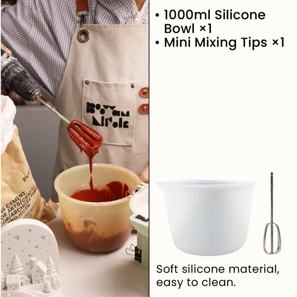 Kit de Ferramentas para Mistura de Concreto e Jesmonite