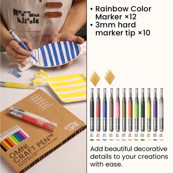 Acrylmarker-Set – 12 Regenbogenfarben