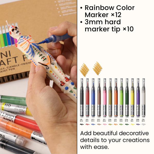 Acrylmarker-Set – 12 Regenbogenfarben