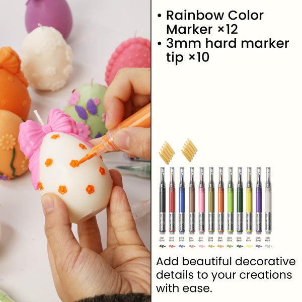 Acrylic Marker Set – 12 Rainbow Colors