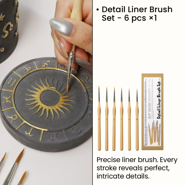 Detail Liner Brush Set - 6 pcs