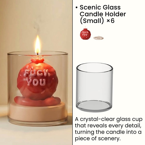 حامل شموع زجاجي ذو منظر خلاب