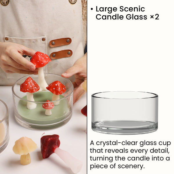 Large Scenic Candle Glass * 2