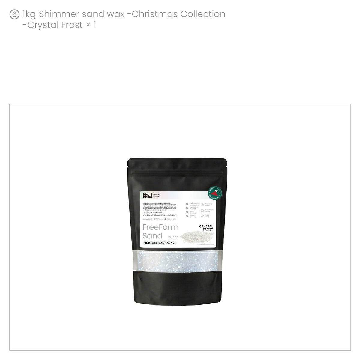 1000g Crystal Frost pearl sand wax bag