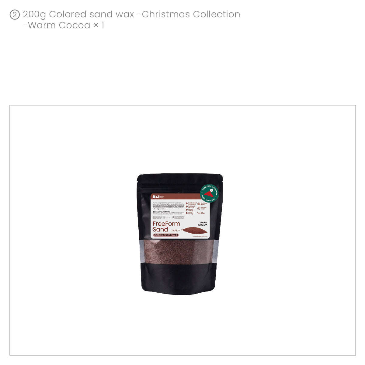 200g Warm Cocoa colored sand wax bag