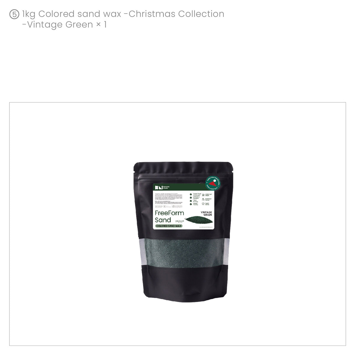1000g Vintage Green colored sand wax bag