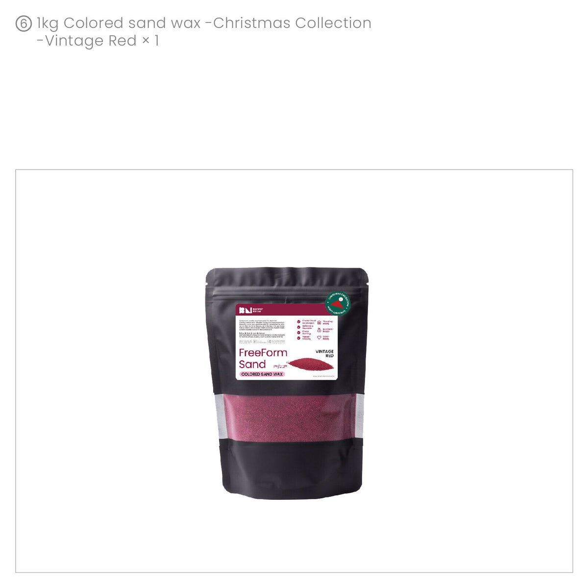 1000g Vintage Red colored sand wax bag