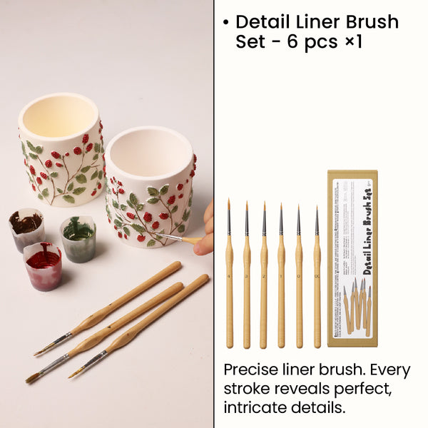 Detail Liner Brush Set - 6 pcs