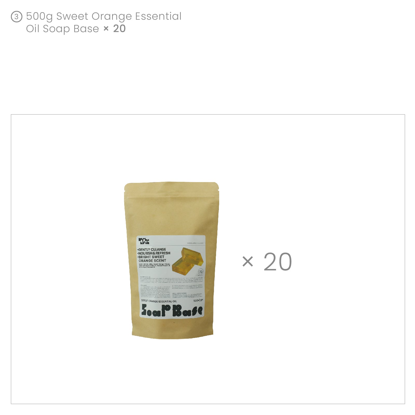 Base para Sabonete com Óleo Essencial de Laranja Doce