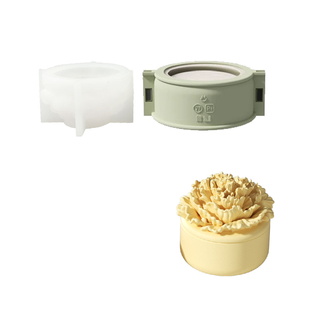 A Little Love Carnation Candle Jar & Candle Refill Silicone Mold Collection - Short