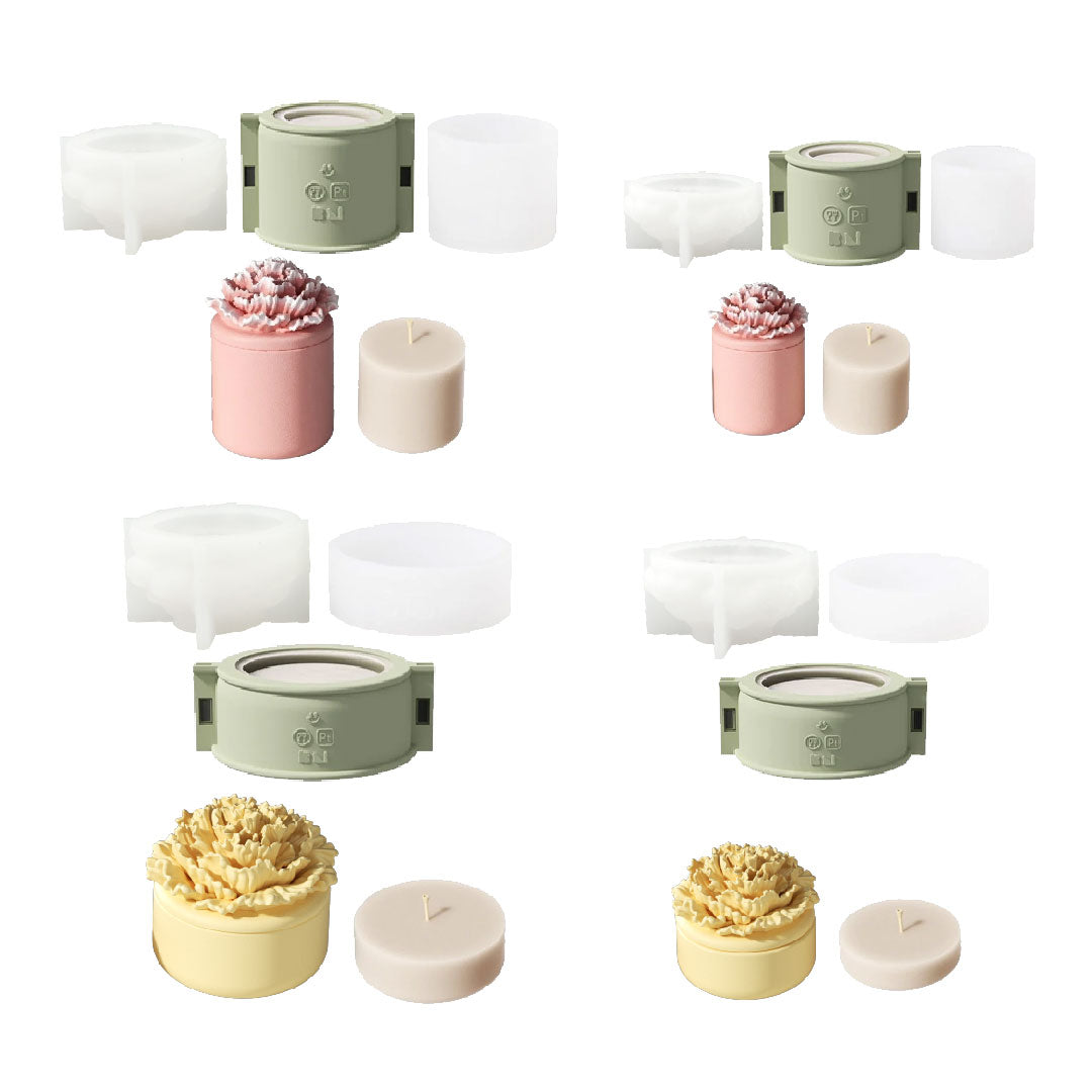 A Little Love Carnation Candle Jar & Candle Refill Silicone Mold Collection