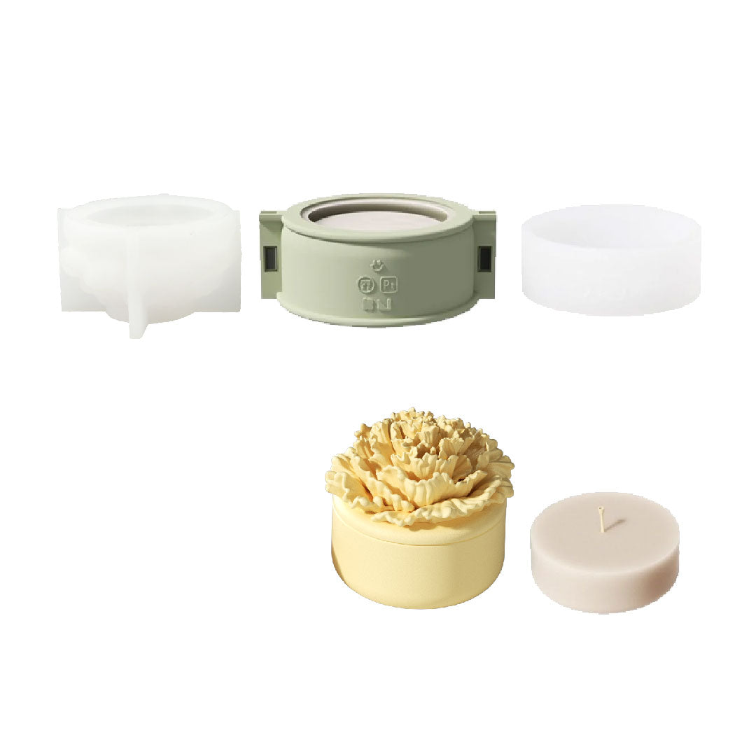 A Little Love Carnation Candle Jar & Candle Refill Silicone Mold Collection