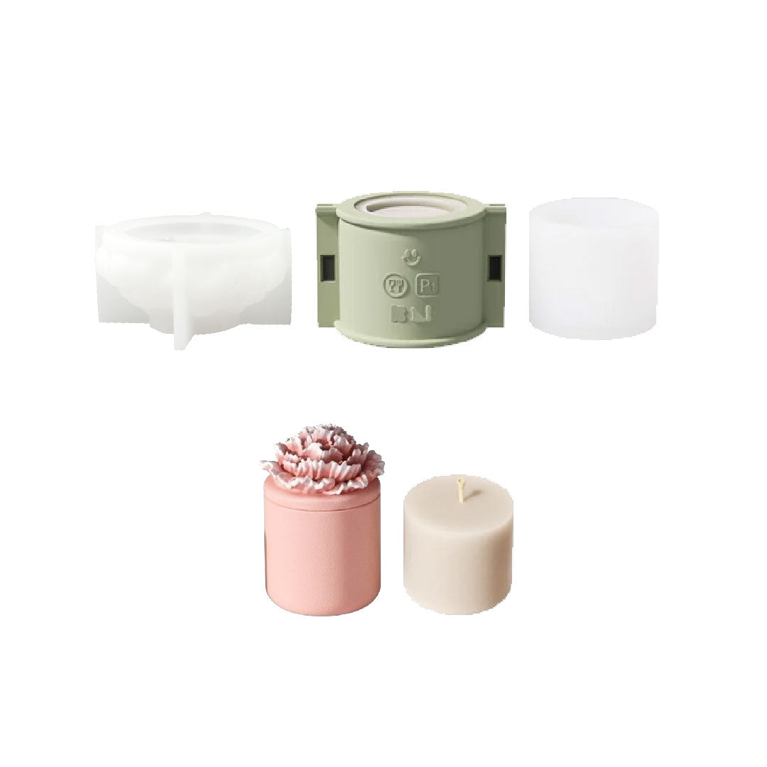 A Little Love Carnation Candle Jar & Candle Refill Silicone Mold Collection