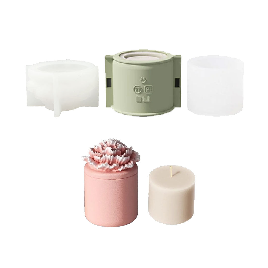 A Little Love Carnation Candle Jar & Candle Refill Silicone Mold Collection