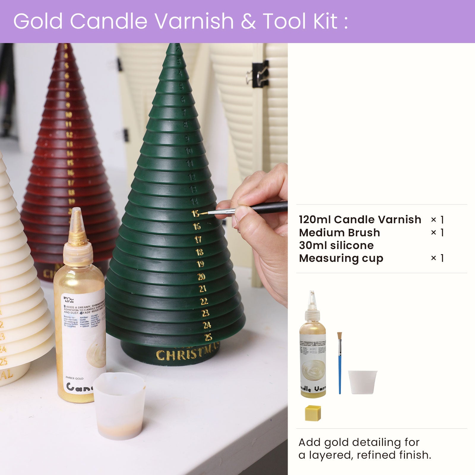 Academia Design de Velas × Boowan Nicole | Advent Candle Mold