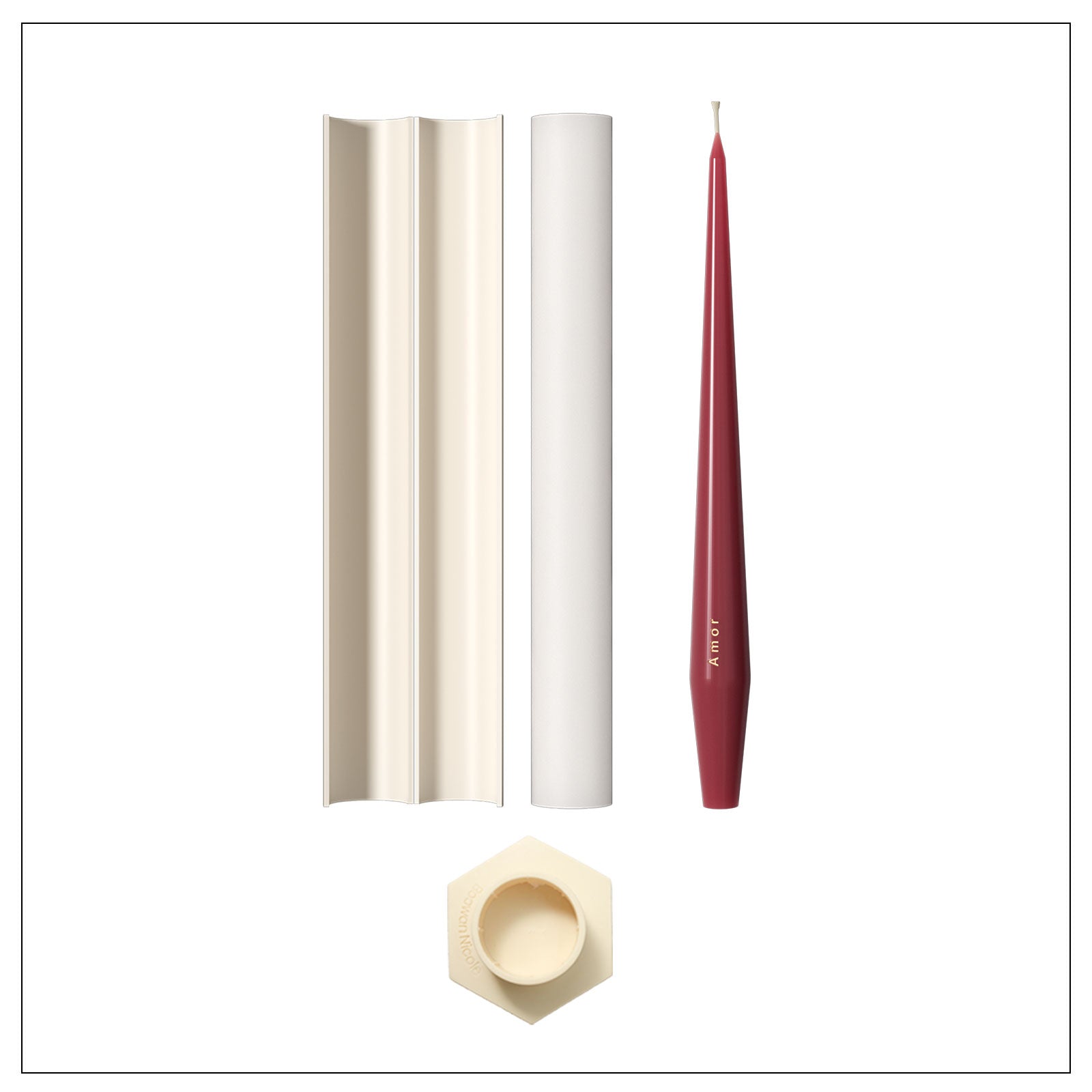 Academia Design de Velas × Boowan Nicole | Trio Taper Candle Mold Collection