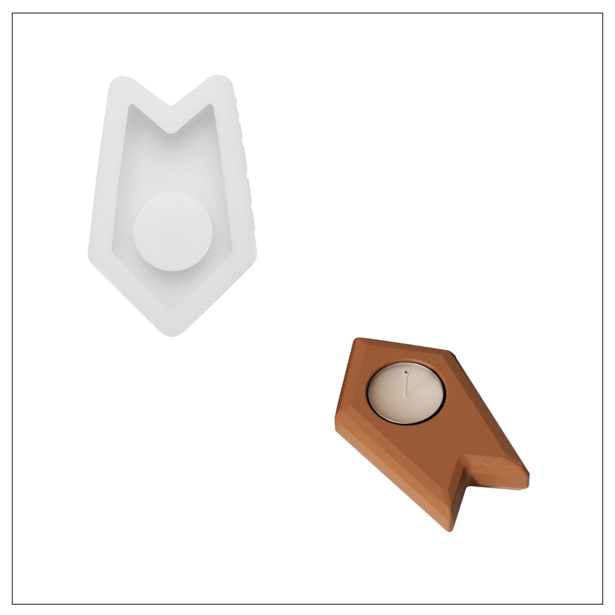 Advent Glow Puzzle Tealight Candle Holder Siicone MoldCandle Holder MoldSH1314