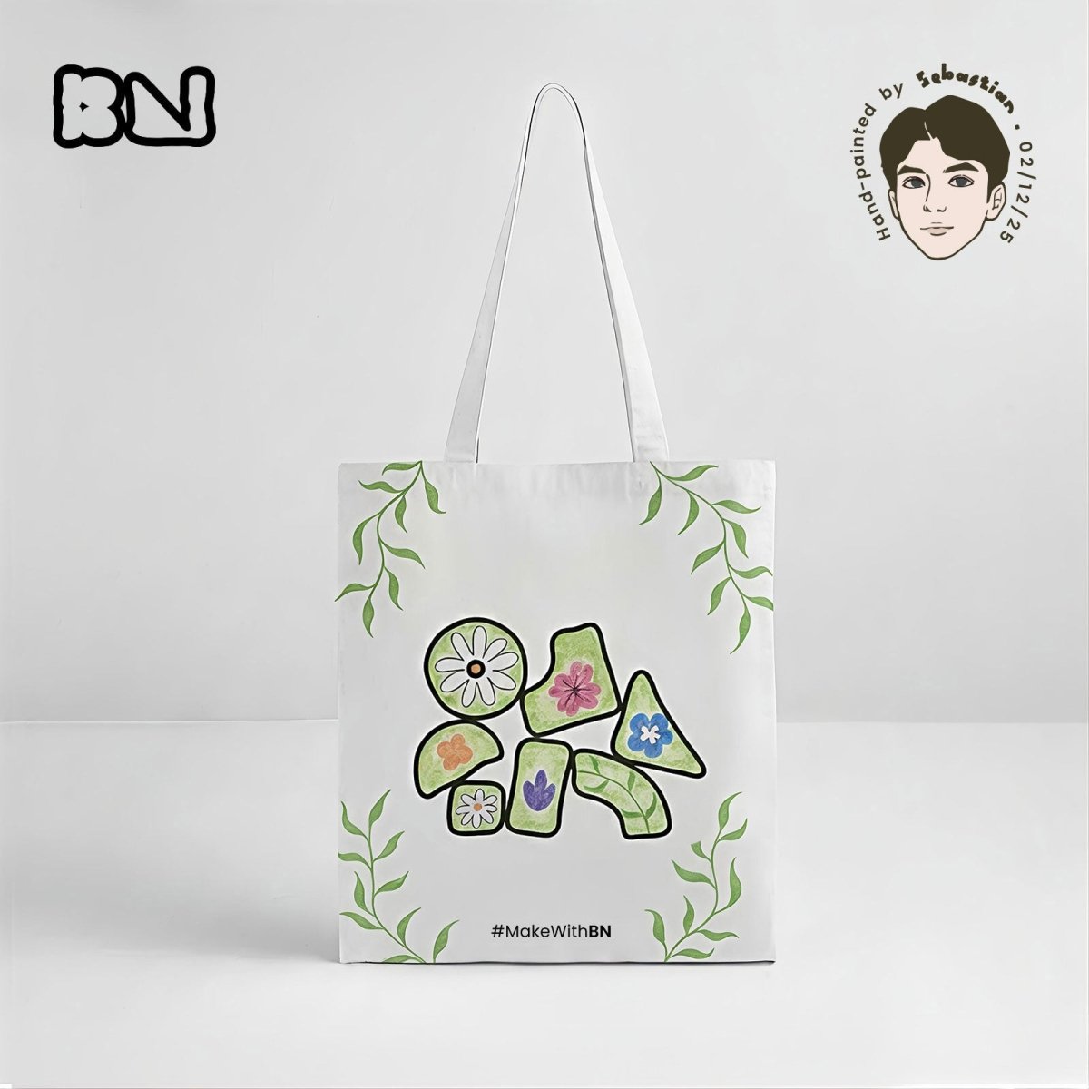 Artist Hand - Painted Canvas Tote Bag —— Wild GrowthBagsK060