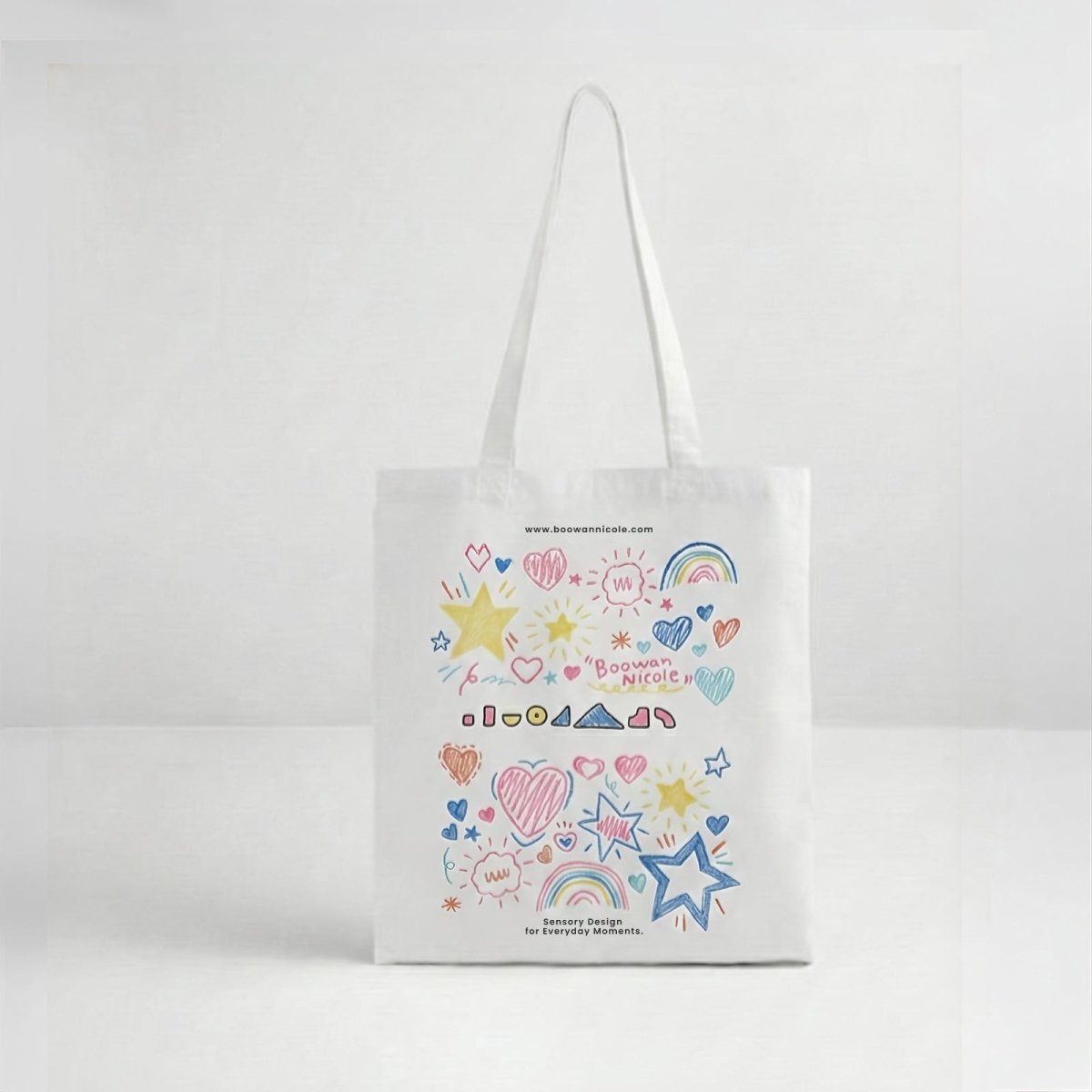 Artist Hand - Painted Canvas Tote Bag —— Childlike WonderBagsK061