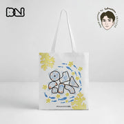 Artist Hand - Painted Canvas Tote Bag —— Skyline & Deep BlueBagsK065