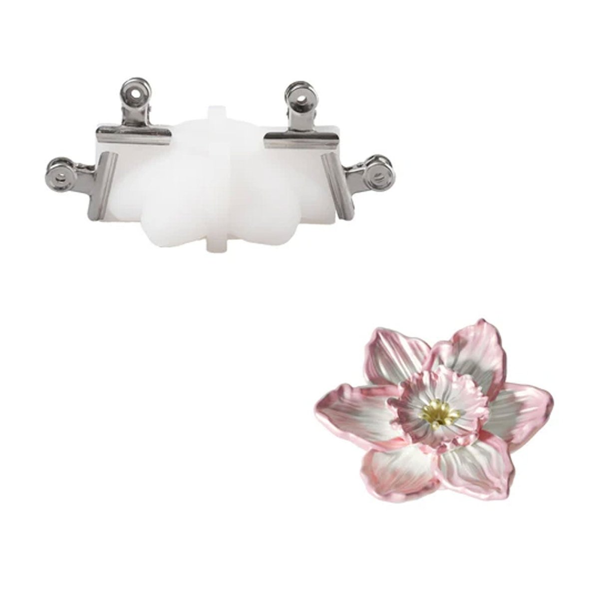 Blooming Daffodil Incense Holder Silicone Mold & Glitter Gloss KitIncense Holder MoldSH1206