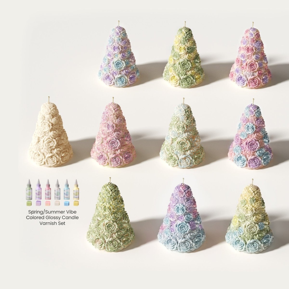 Large Rose Tree Candle Silicone Mold3D Candle MoldLZ0841