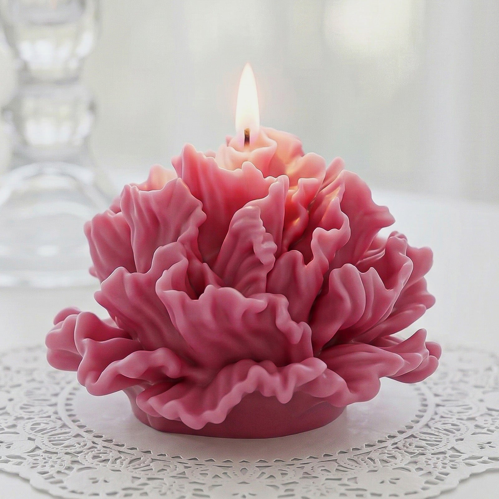 Blooming Carnation Candle Silicone Mold