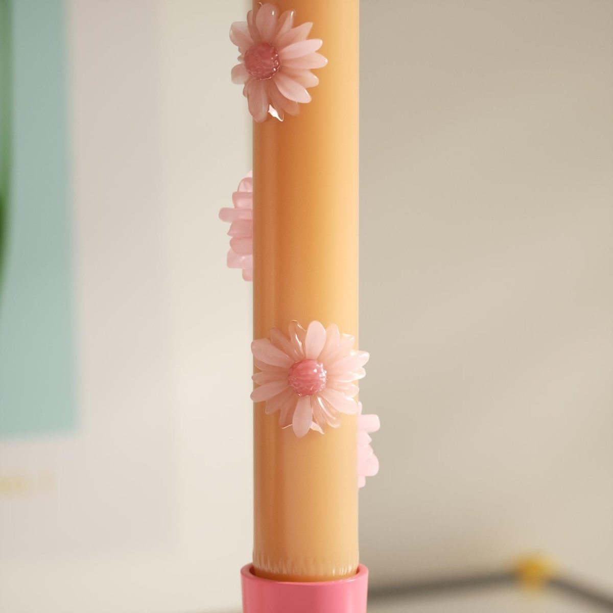 BLOSSOM Taper Candle Daisy Delight - Set of 2 - Sunset Orange & Deep BlueCandleC0282-[1]