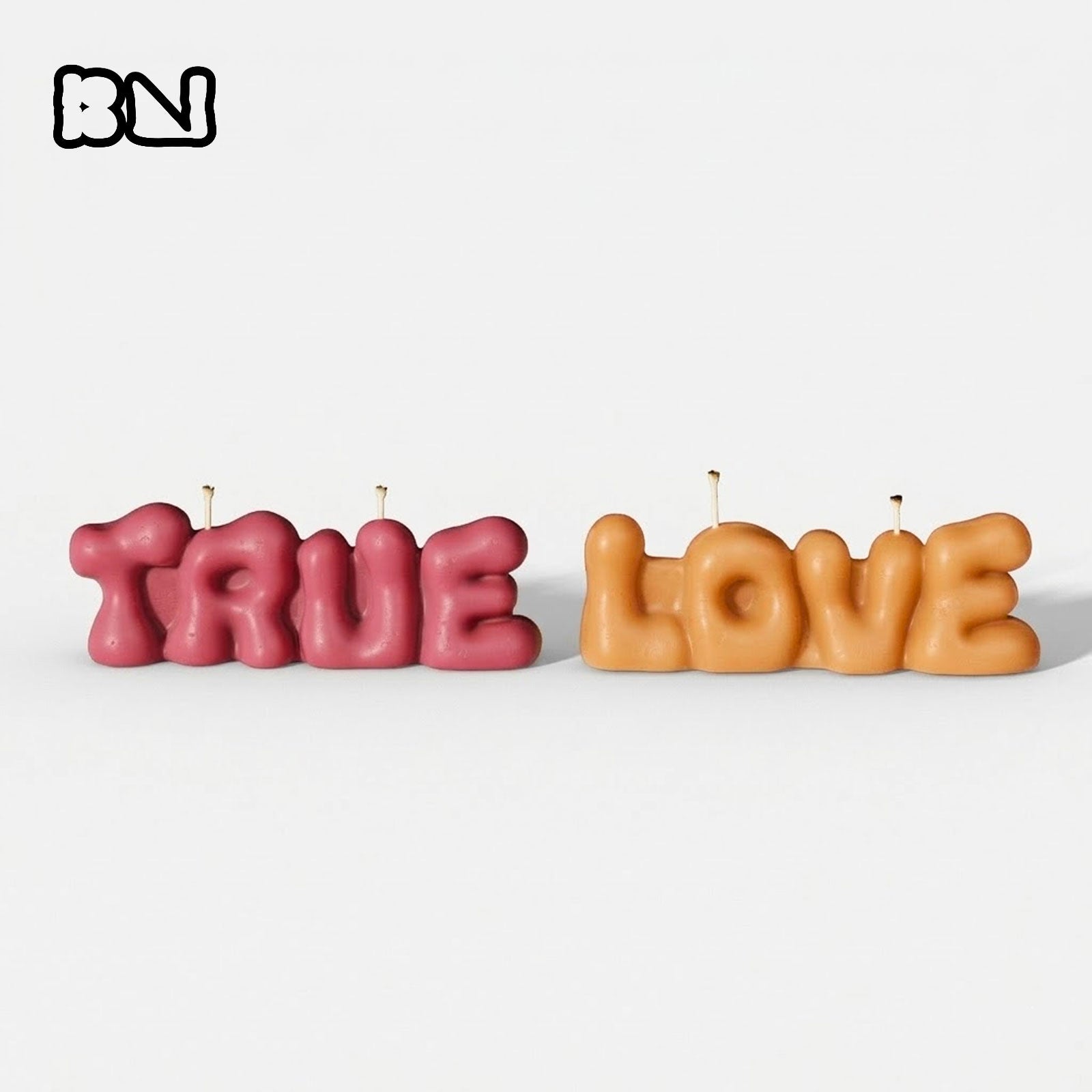 Bubbly TRUE LOVE Word Candle Silicone Mold
