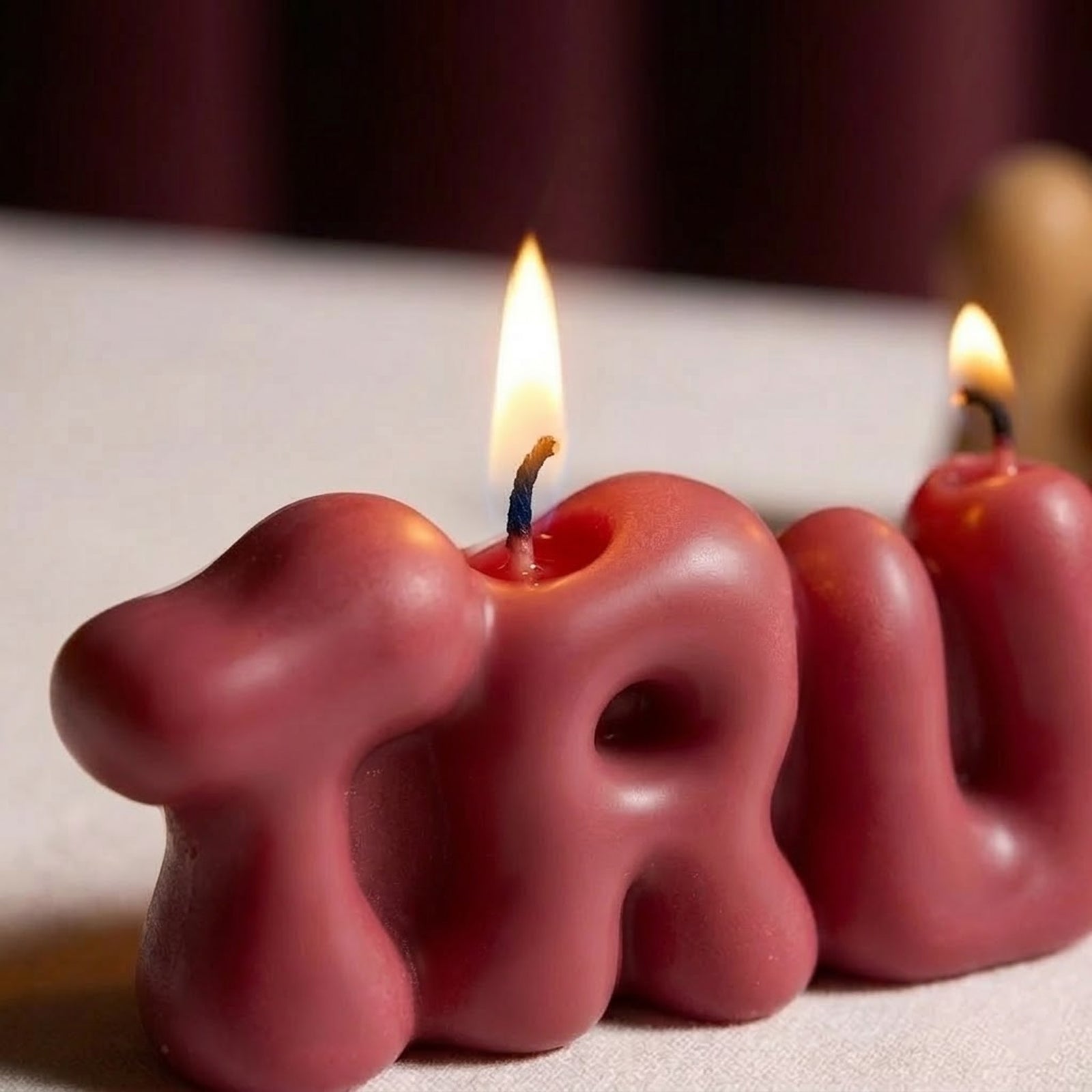 Bubbly TRUE LOVE Word Candle Silicone Mold