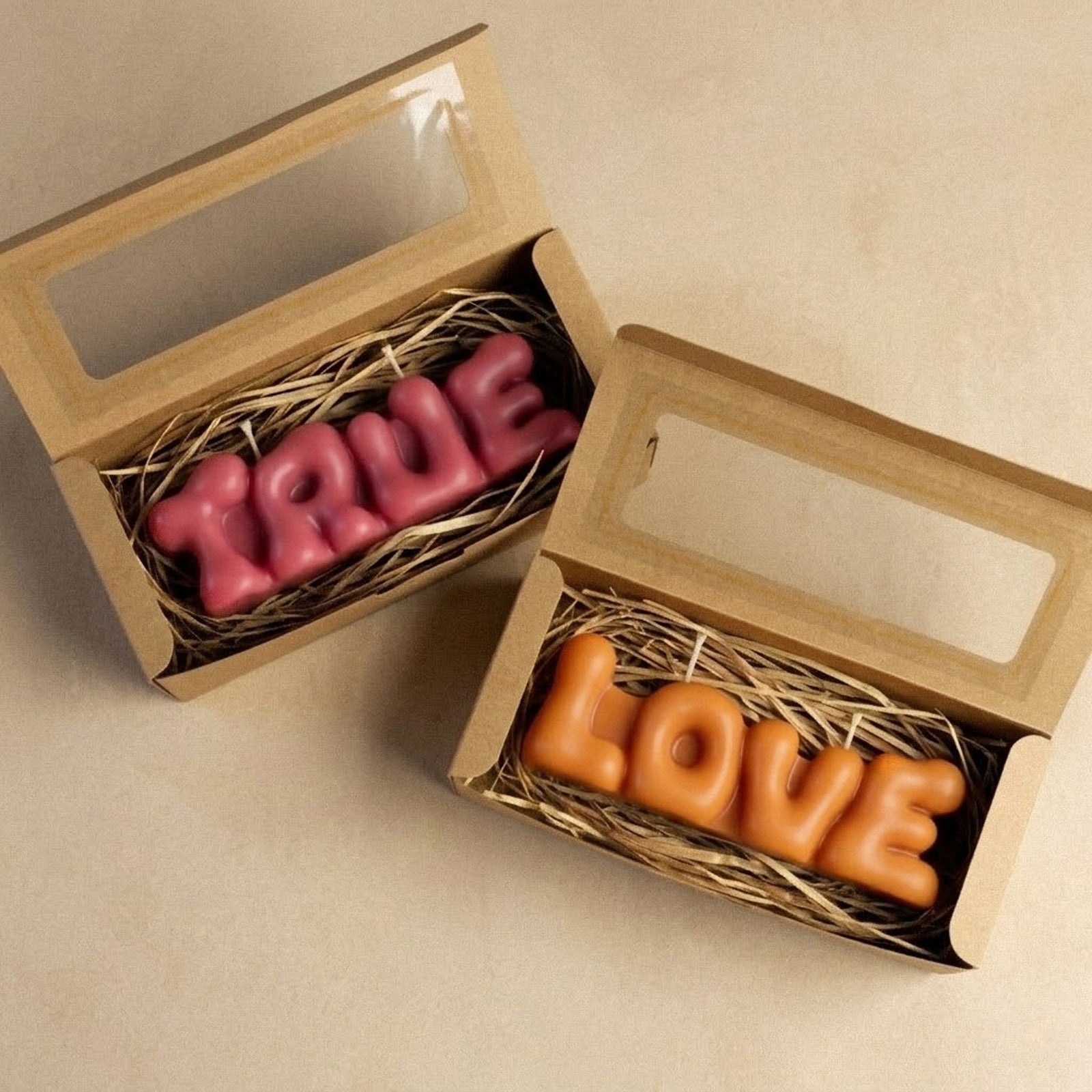 Bubbly TRUE LOVE Word Candle Silicone Mold