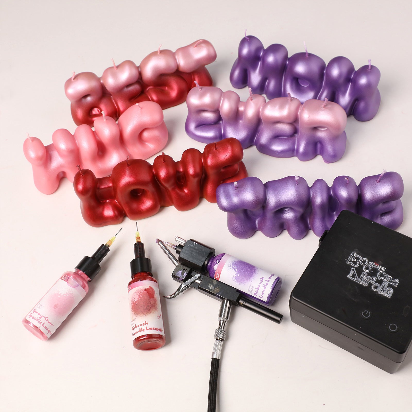 Bubbly TRUE LOVE Word Candle Silicone Mold