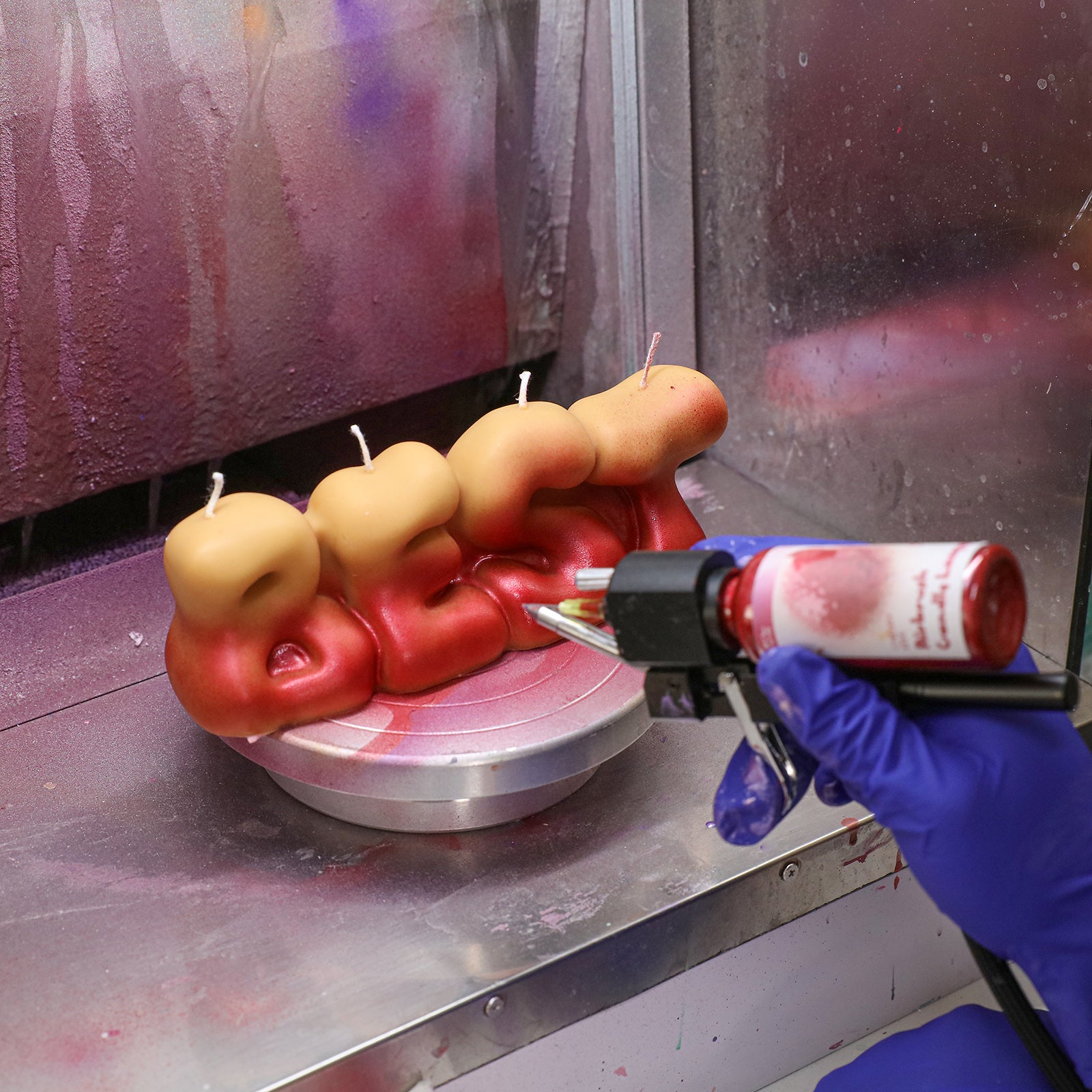 Airbrushing Best Bubble Letter Scented Candle - Boowan Nicole