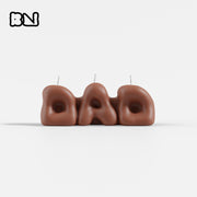 Bubbly DAD Word Candle Silicone Mold