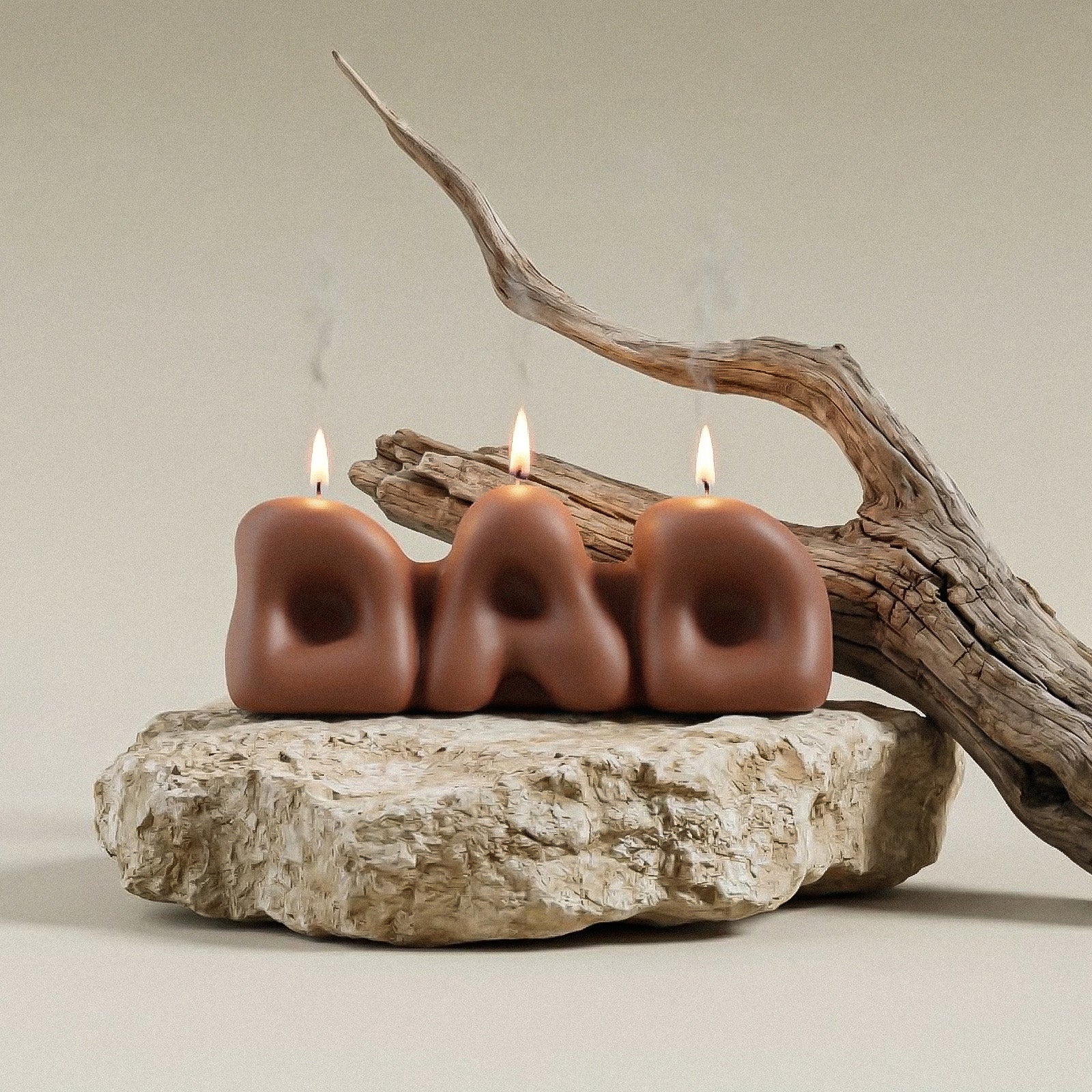 Bubbly DAD Word Candle Silicone Mold