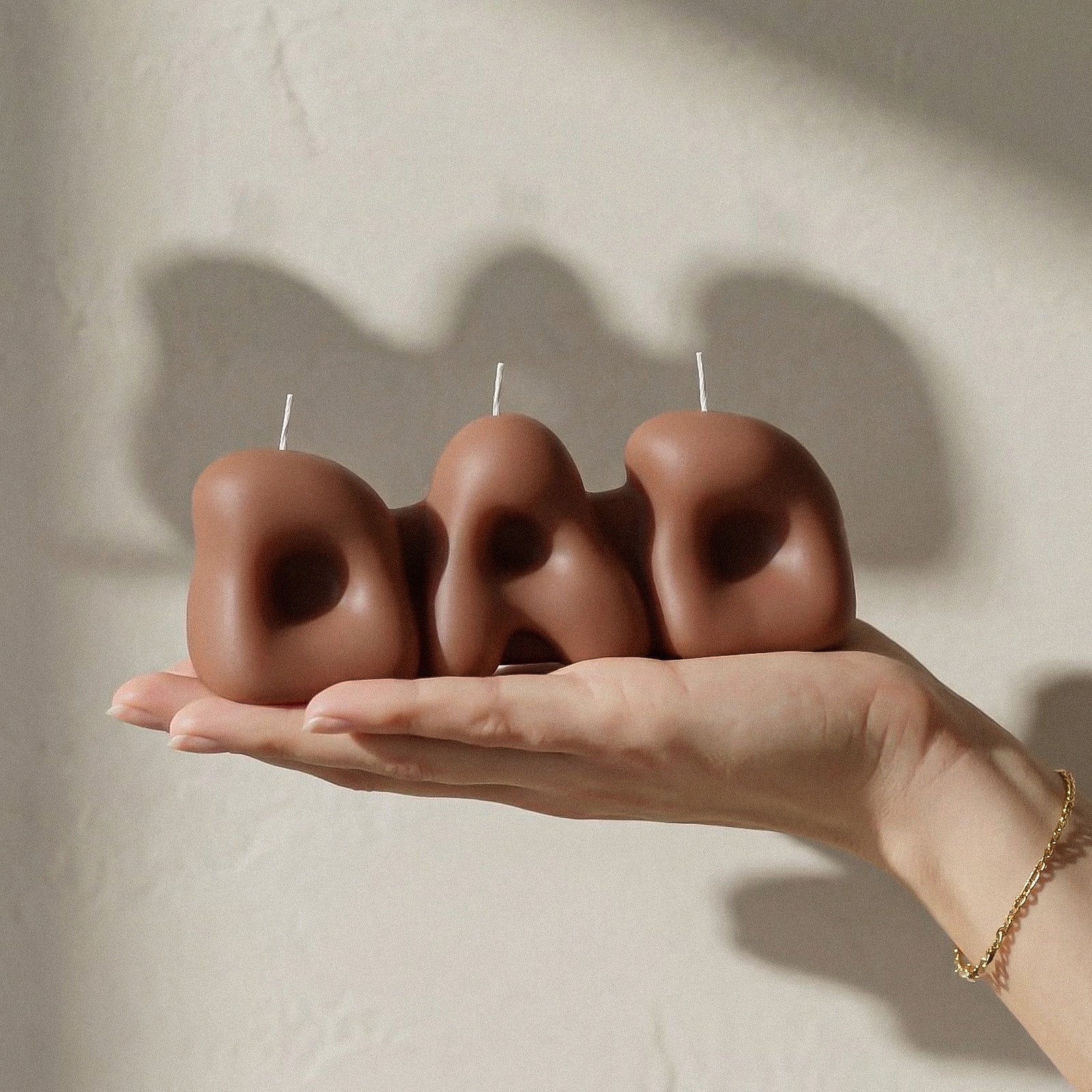 Bubbly DAD Word Candle Silicone Mold