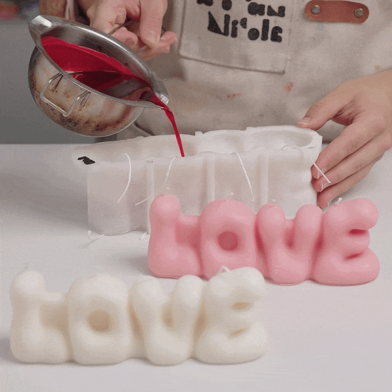 Casting candles and finished product display after demolding - Boowan Nicole