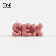 Bubbly SEX Word Candle Silicone Mold
